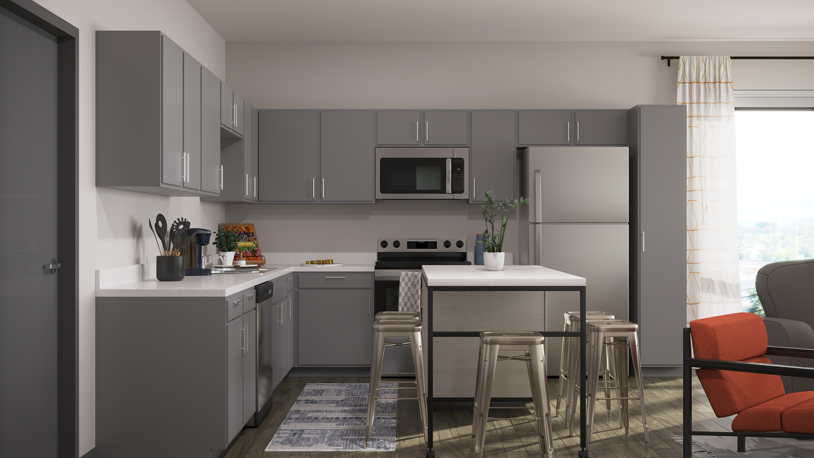E1 Furnished apartment kitchen